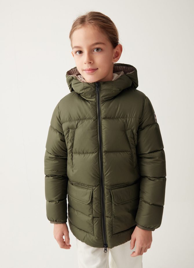 Multi-pocket medium-length down jacket - Image 2