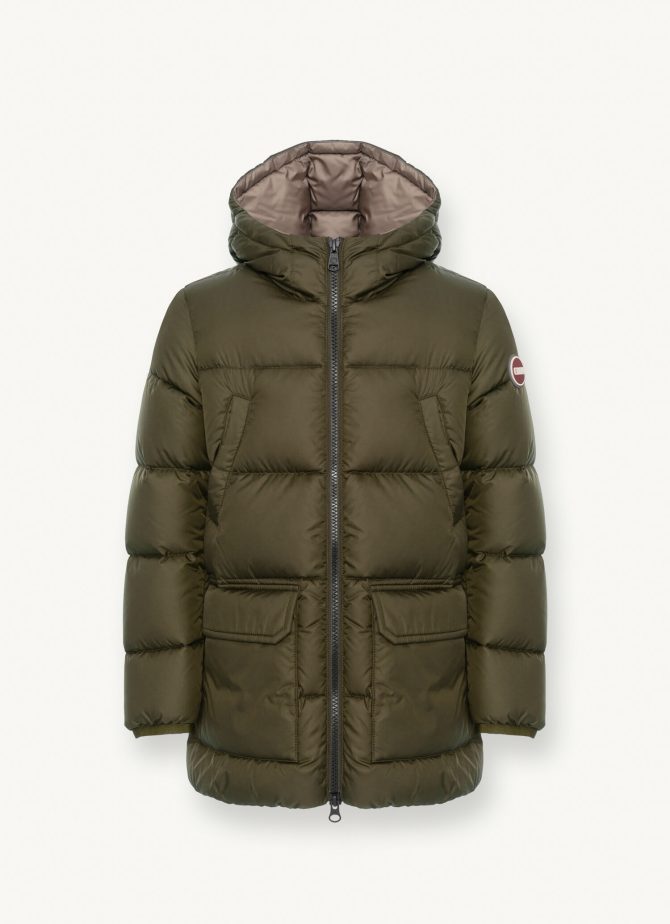 Multi-pocket medium-length down jacket - Image 4