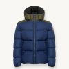 Down jacket with contrasting shoulders and hood - Image 4