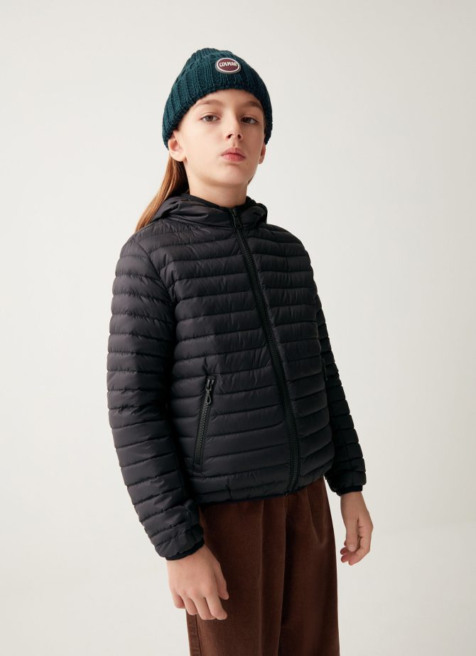 Autumn down jacket with fixed hood - Image 3