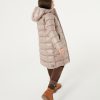 Long, shiny down jacket with fixed hood - Image 3