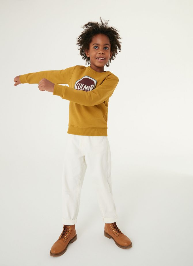 Crew-neck sweatshirt with maxi logo printed effect - Image 2