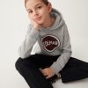 Hooded sweatshirt with maxi printed logo
