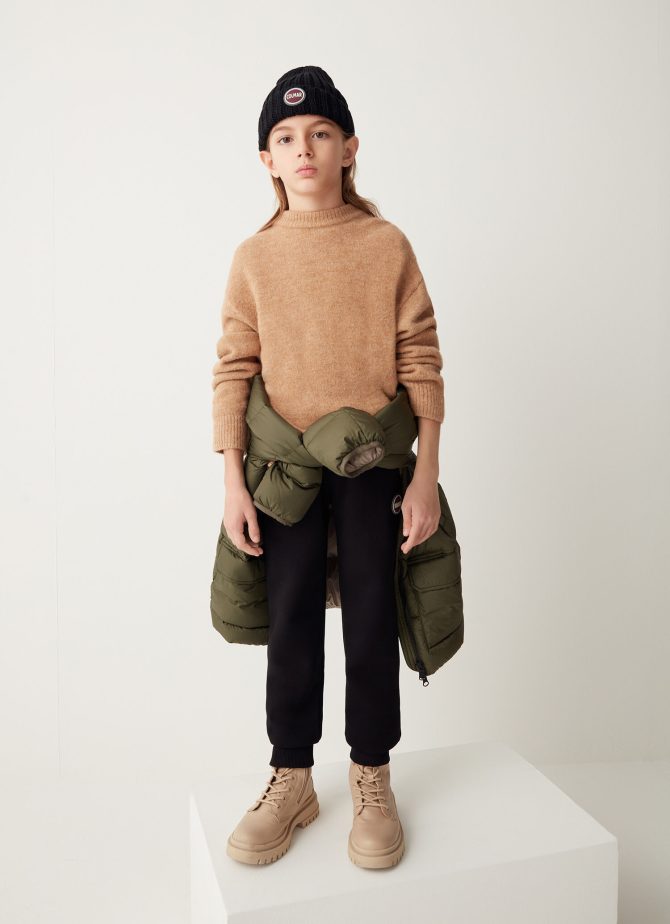 Trousers in brushed cotton blend fleece - Image 2