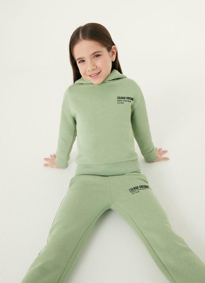 Short sweatshirt with hood and 3D logo - Image 2