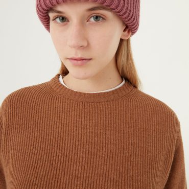 Crew-neck merino wool jumper