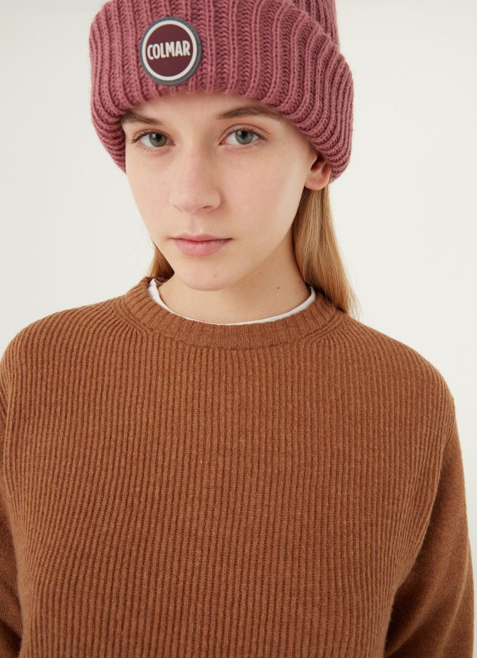 Crew-neck merino wool jumper