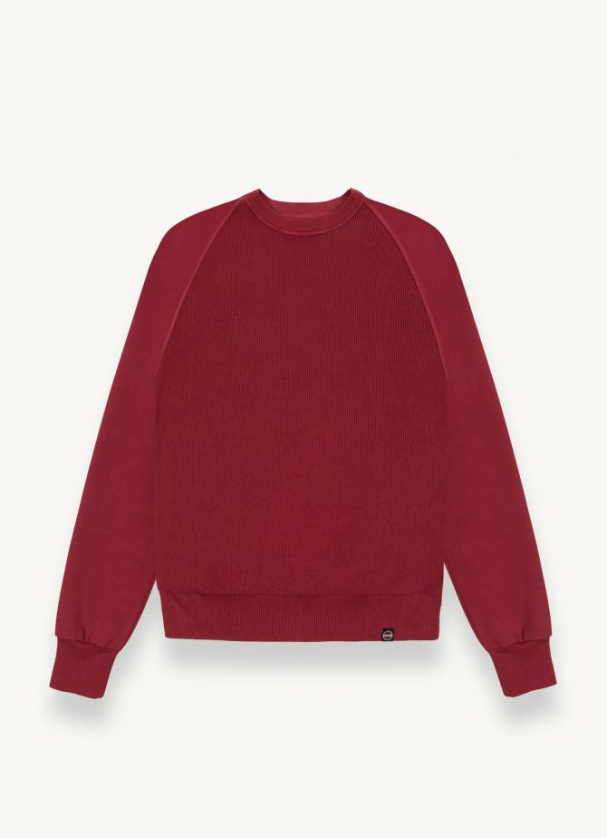 Cotton fleece sweater with raglan sleeves - Image 4