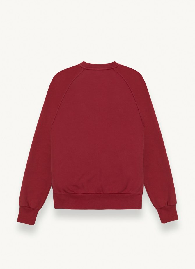 Cotton fleece sweater with raglan sleeves - Image 5