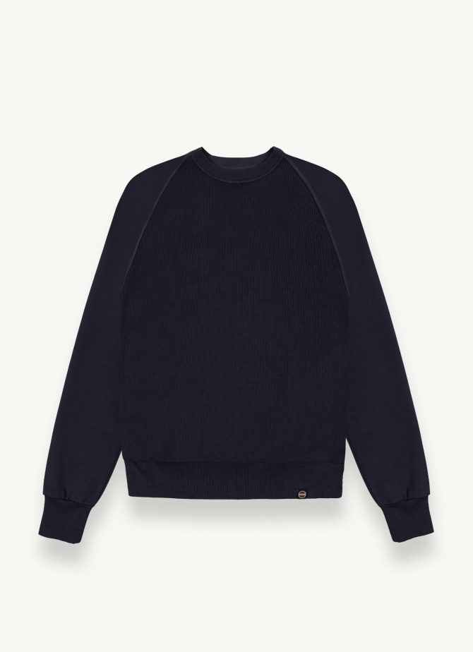 Cotton fleece sweater with raglan sleeves - Image 4