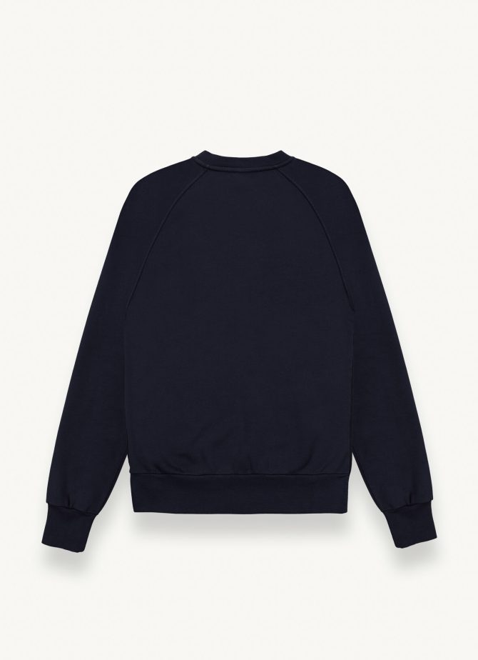 Cotton fleece sweater with raglan sleeves - Image 5