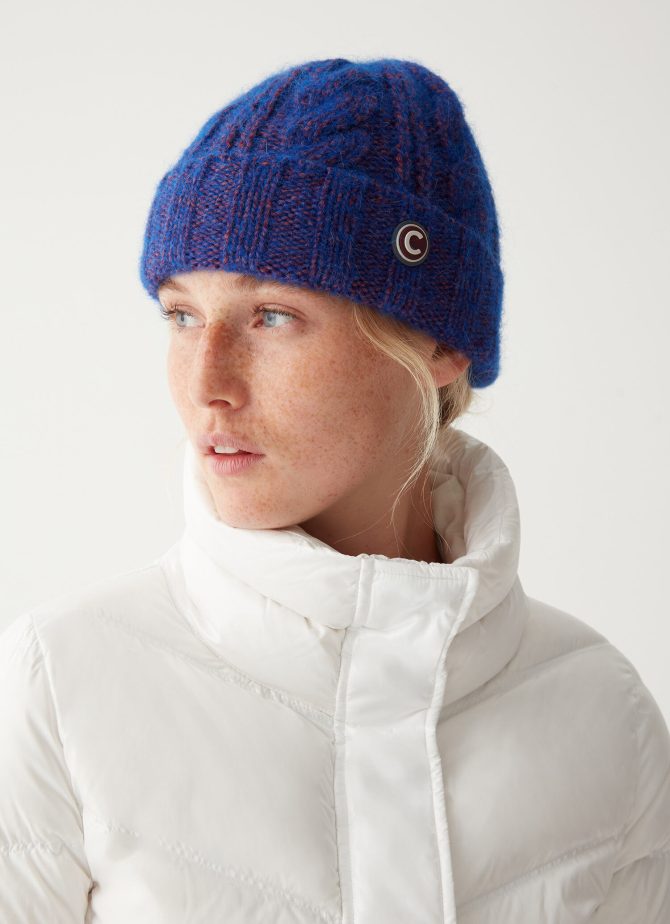 Two-tone women's hat with turn-up