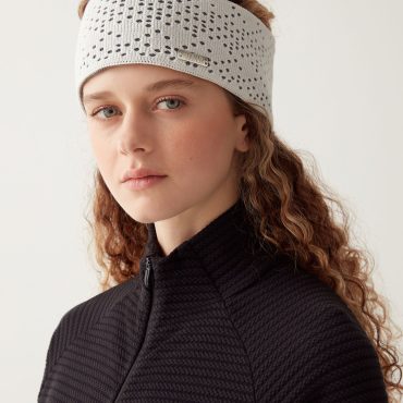 Wide headband with openwork stitch