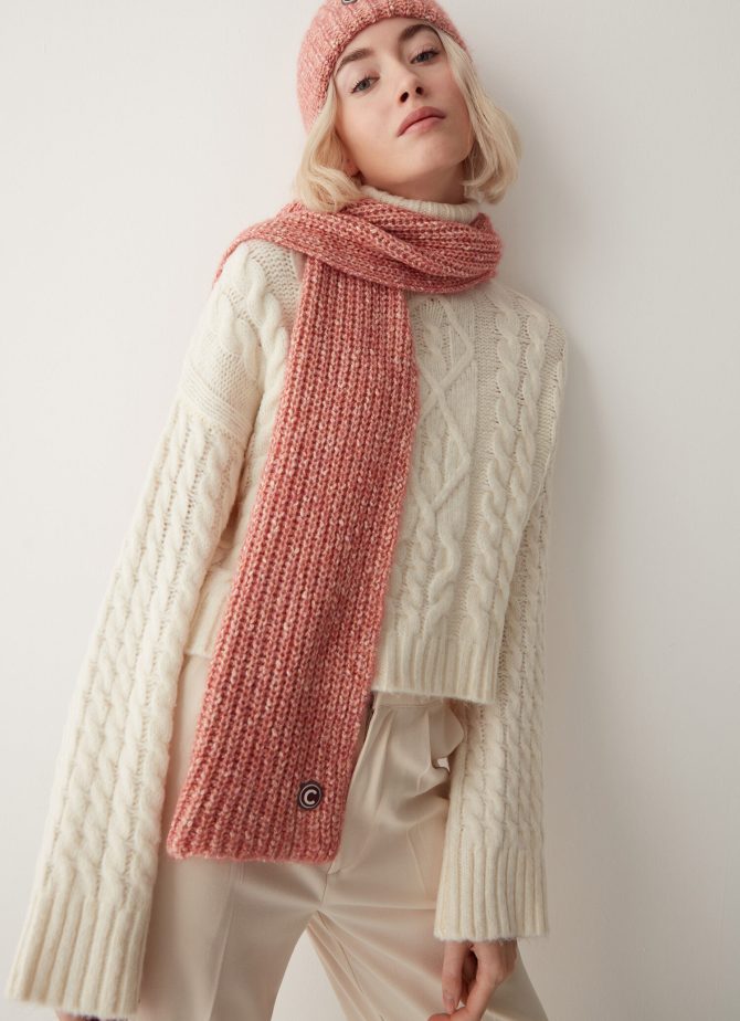 Unisex scarf with gold thread