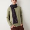 Unisex scarf with gold thread