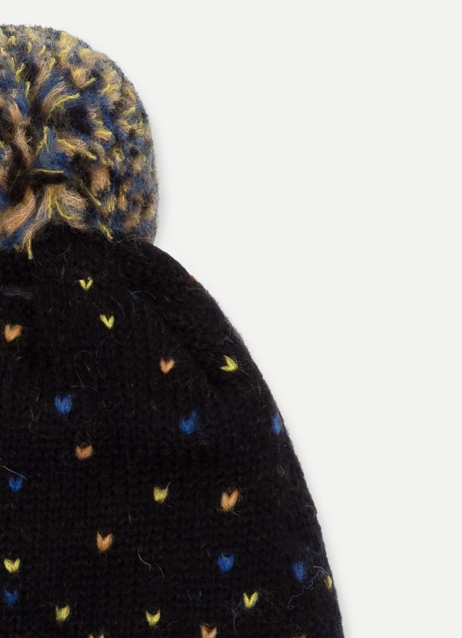 Multicolor hat with pompom - Image 4