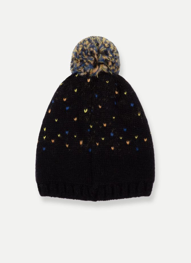 Multicolor hat with pompom - Image 3