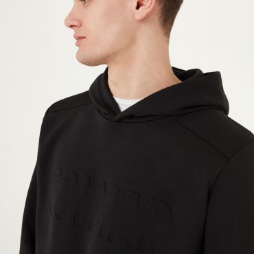 Sweatshirt with matching colour, embossed maxi logo