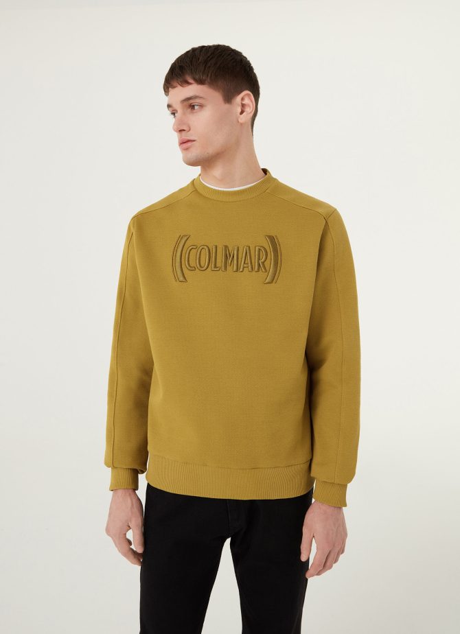 Piqué crew-neck sweatshirt with embroidered logo - Image 2