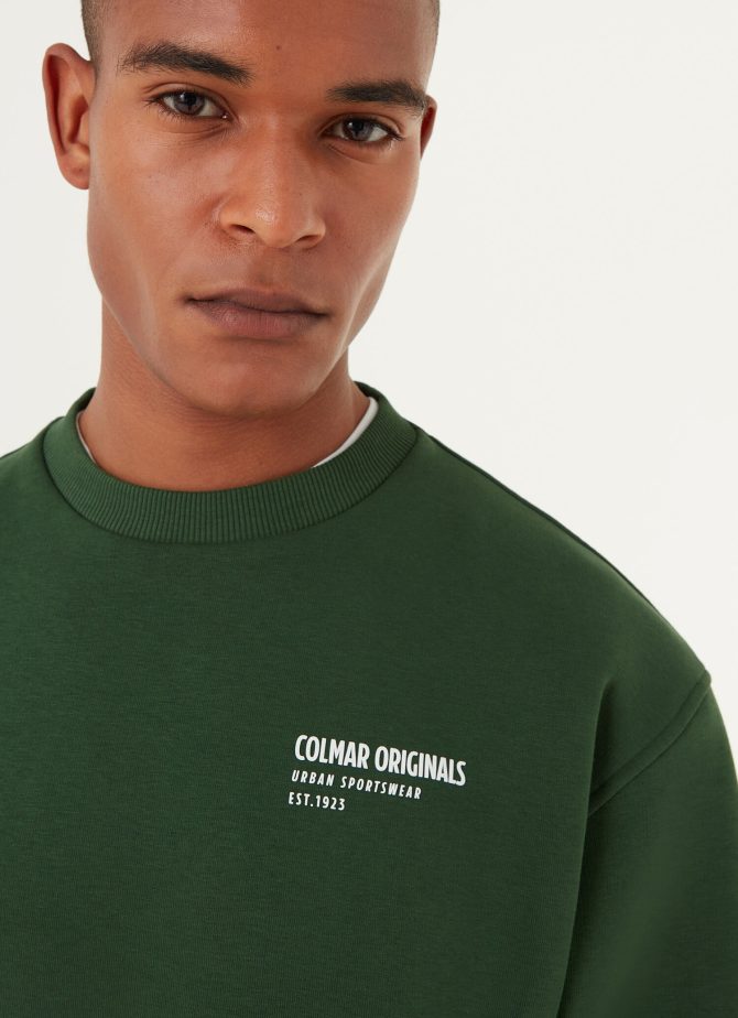 Cotton crew-neck sweatshirt with 3D writing - Image 3