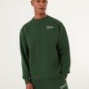 Cotton crew-neck sweatshirt with 3D writing - Image 2