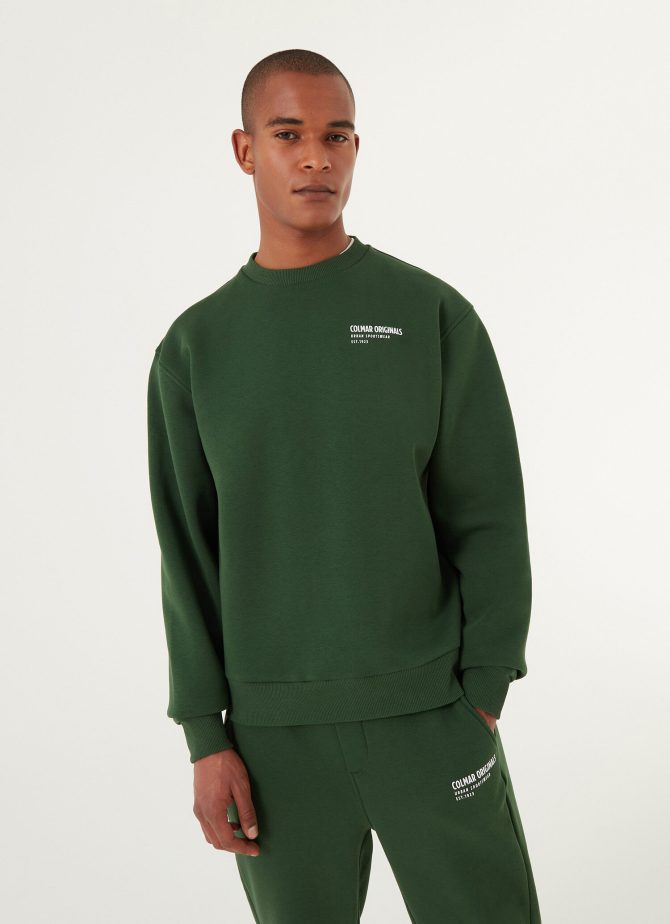 Cotton crew-neck sweatshirt with 3D writing - Image 2