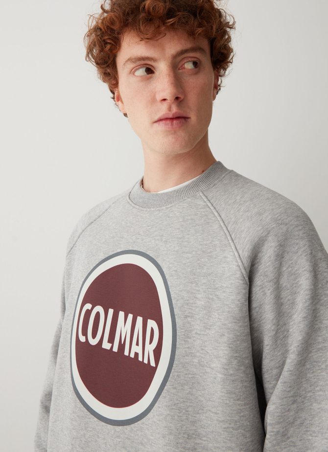 Crew-neck sweatshirt with printed maxi logo - Image 3