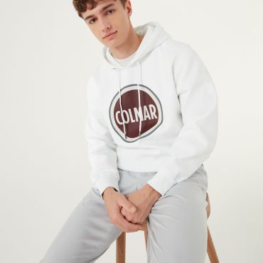 Hooded sweatshirt with maxi printed logo