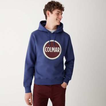 Hooded sweatshirt with maxi printed logo