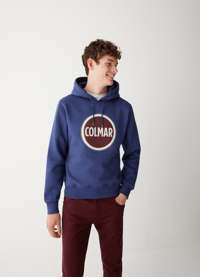 Hooded sweatshirt with maxi printed logo