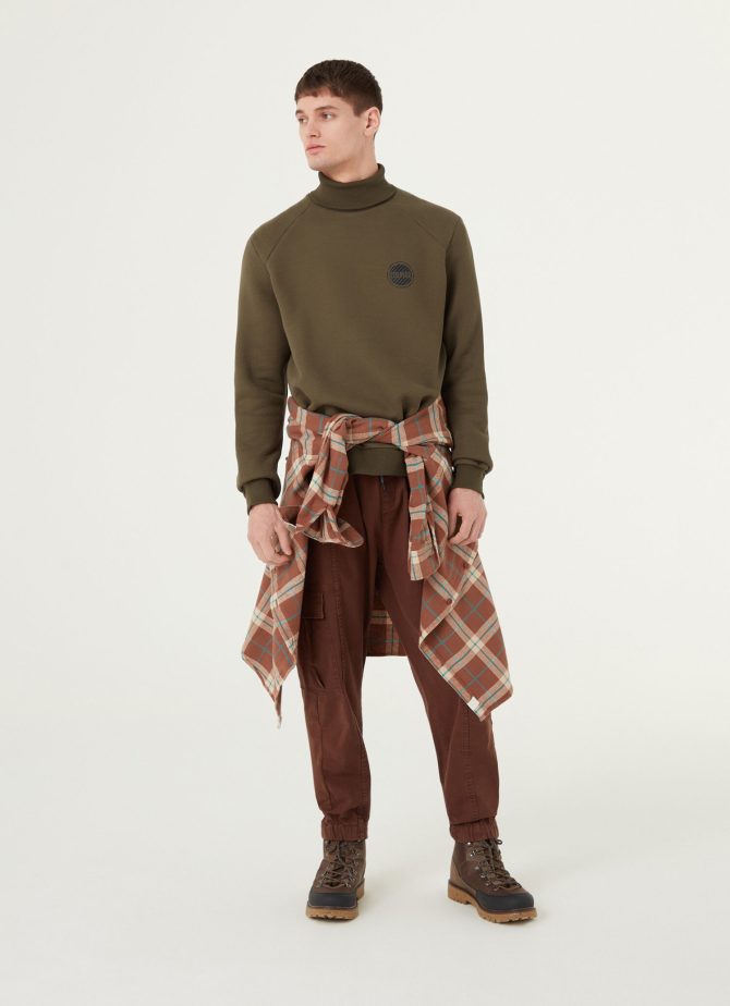Diagonal turtleneck sweatshirt with carbon logo - Image 3
