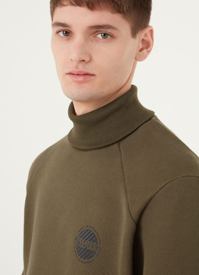 Diagonal turtleneck sweatshirt with carbon logo - Image 2