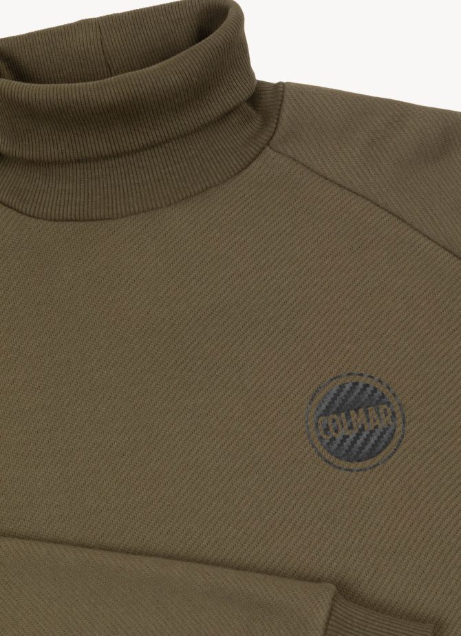 Diagonal turtleneck sweatshirt with carbon logo - Image 6