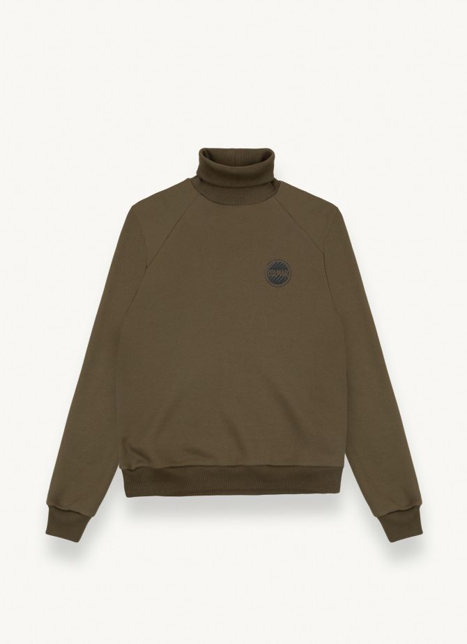 Diagonal turtleneck sweatshirt with carbon logo - Image 4