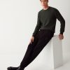Sweatpants in diagonal fleece
