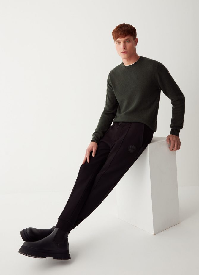Sweatpants in diagonal fleece