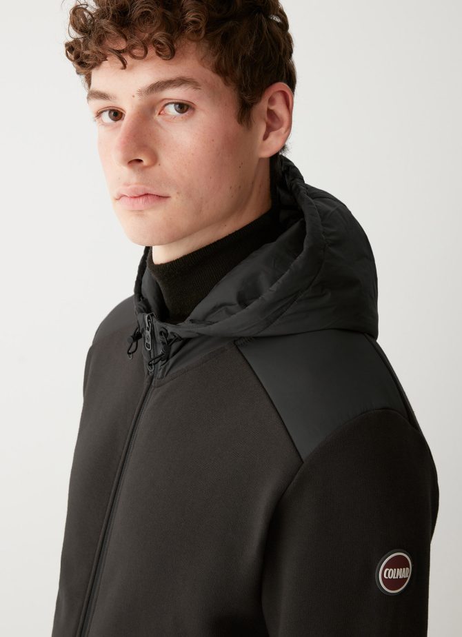 100% cotton full zip sweatshirt with nylon inserts - Image 3