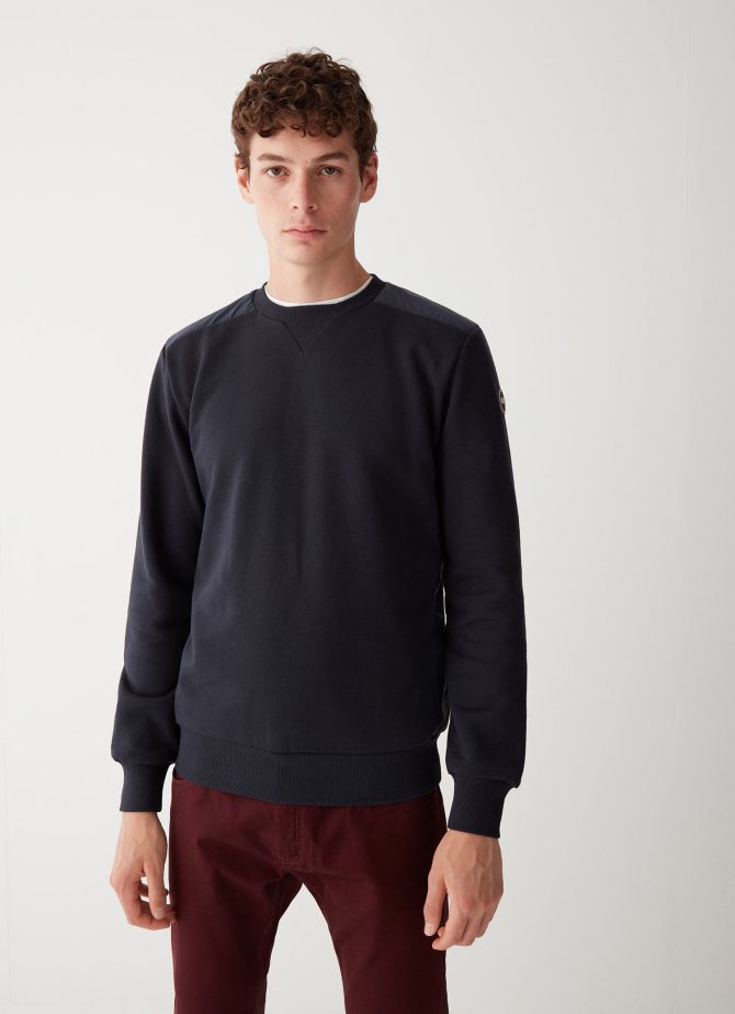 100% cotton crew-neck sweatshirt with nylon inserts - Image 3