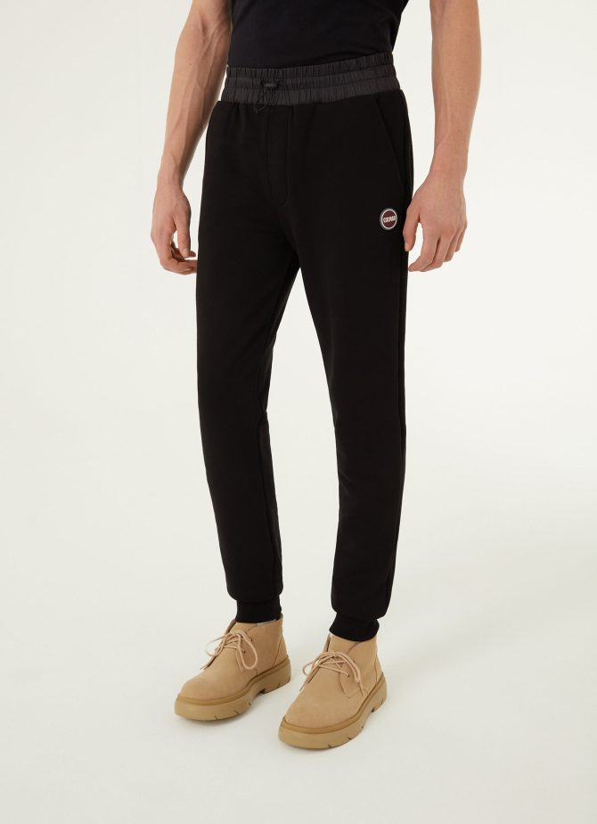 Sweatpants in fleece with nylon inserts