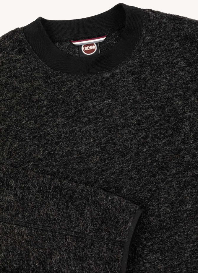 Warm crew-neck sweatshirt in wool knit - Image 6