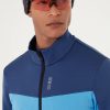 Color block full zip ski sweatshirt