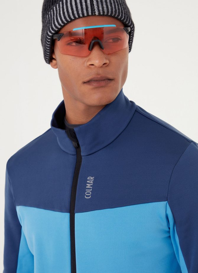 Color block full zip ski sweatshirt