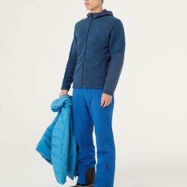 Teddy fleece ski sweatshirt with hood
