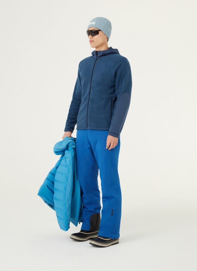 Teddy fleece ski sweatshirt with hood