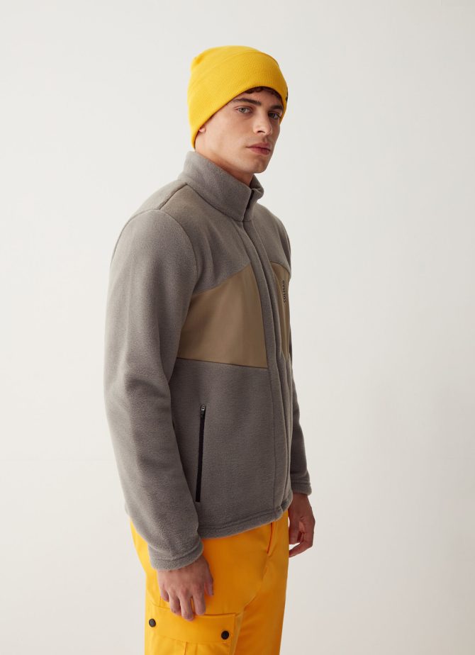 Teddy fleece ski sweatshirt with smooth inserts - Image 3