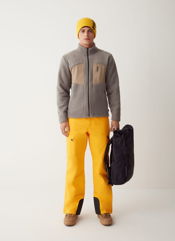 Teddy fleece ski sweatshirt with smooth inserts - Image 2