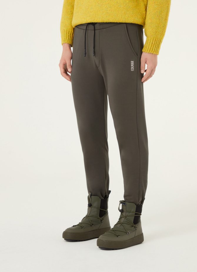 Sporty trousers in stretch fleece - Image 2