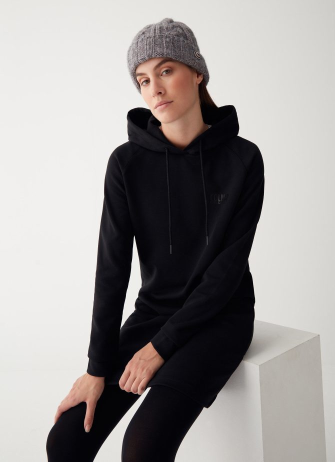 Sweatshirt dress with hood and shiny logo - Image 2