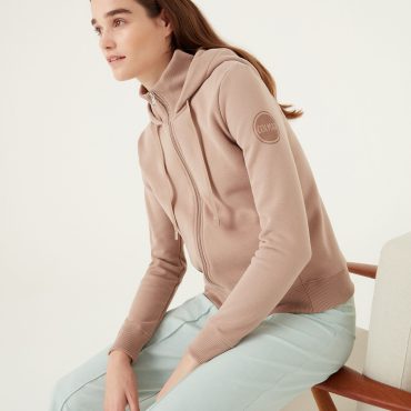 Glitter logo full zip sweatshirt