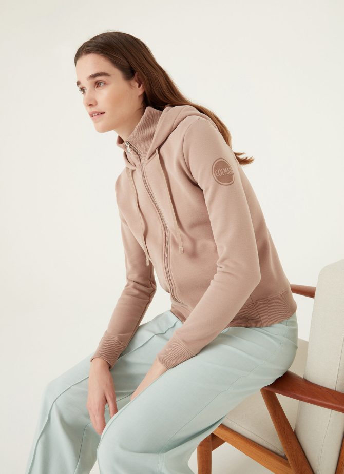 Glitter logo full zip sweatshirt
